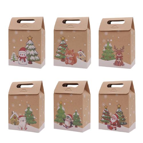 Kraft Caja de  regalos de Navidad, chapado en color dorado, Joyería, más colores para la opción, 24PCs/Set, Vendido por Set