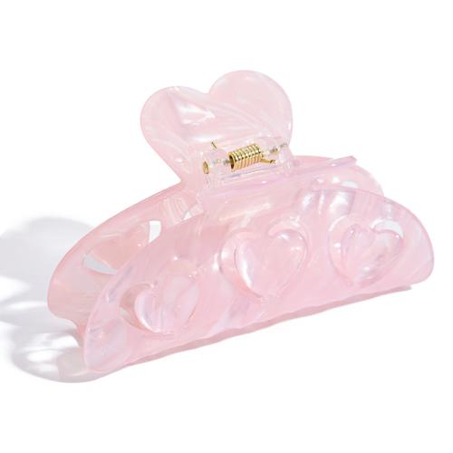 Hair Claw Clips Acetate stoving varnish fashion jewelry & for woman & hollow pink Sold By PC