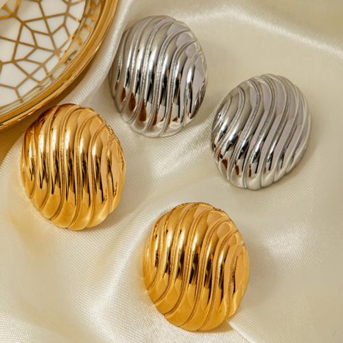 Boucle d'oreille de gaujon en acier inoxydable, Acier inoxydable 304, Placage de couleur d'or, bijoux de mode, plus de couleurs à choisir, Vendu par paire