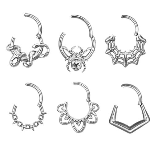 Stainless Steel Nose Piercing Smycken, 316 rostfritt stål, plated, mode smycken & Unisex & ihålig, fler färger för val, Säljs av PC