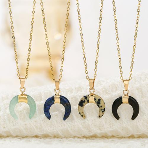 Dragi kamen nakit ogrlice, s Cink Alloy, modni nakit & različiti materijali za izbor & bez spolne razlike, Prodano By PC