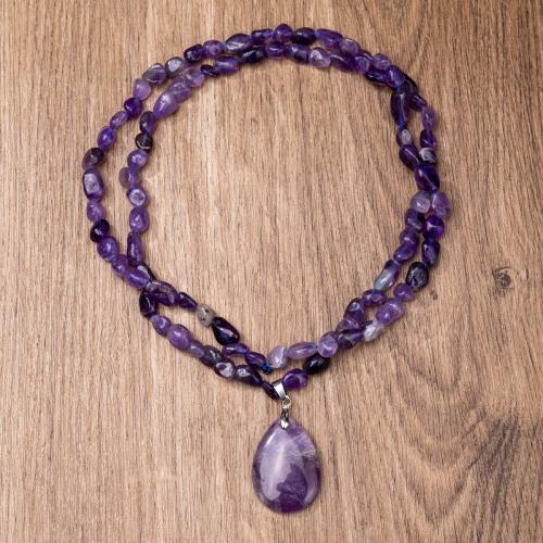 Kvarc Ogrlica, Dragi kamen, modni nakit & različiti materijali za izbor & bez spolne razlike, Prodano By PC