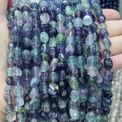 Fluorit Beads, Farverige Fluorite, du kan DIY, blandede farver, Solgt Per 38 cm Strand