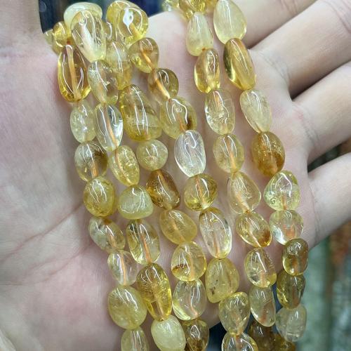 Šperky korálky přírodní křemenné, Citrín, DIY, smíšené barvy, 8x10mm, Prodáno za 38 cm Strand