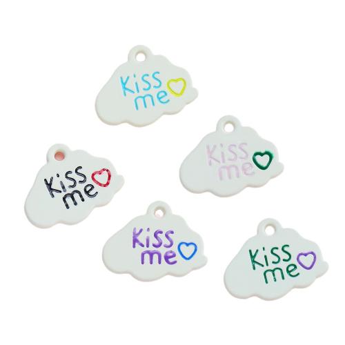 Zinek Přívěsky, Oblak, vypalovací lak, DIY, více barev na výběr, 20PC/Bag, Prodáno By Bag