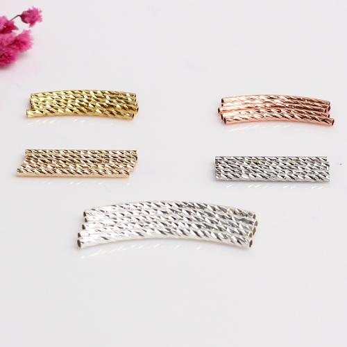 laiton perles tube incurvé, Placage, DIY & normes différentes pour le choix, plus de couleurs à choisir, Vendu par PC