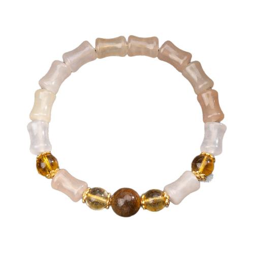 Bracelets de pierres précieuses, oeil de tigre, avec Briquet Imperial Jade & fil élastique, fait à la main, bijoux de mode & unisexe, Vendu par PC