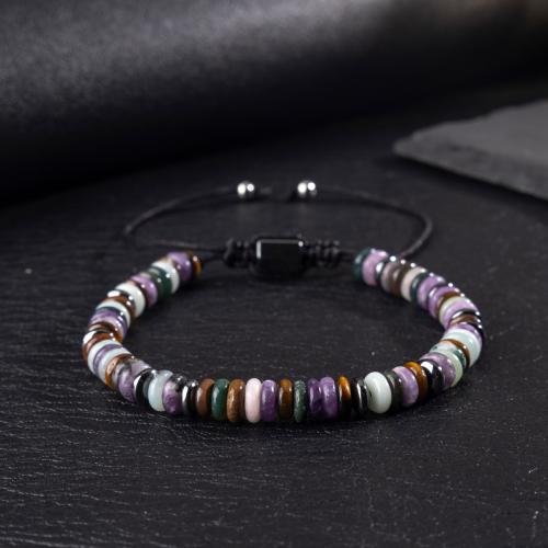 Bracelets de pierres précieuses, pierre gemme, avec corde en nylon, fait à la main, bijoux de mode & pour femme, Vendu par PC