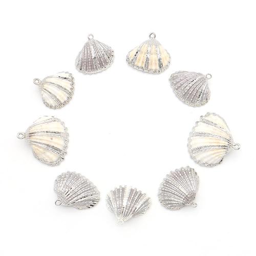 Colgantes de Nácar, con metal, Concha, chapado, Bricolaje, más colores para la opción, Vendido por UD