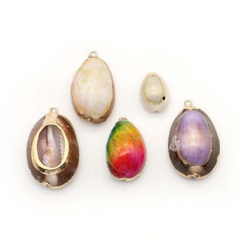 Colgantes de Nácar, con metal, Concha, chapado, Bricolaje, más colores para la opción, Vendido por UD