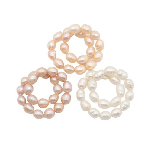 Bracelet en perles de culture d'eau douce, perle d'eau douce cultivée, riz, bijoux de mode, couleurs mélangées, 8-9mm, Vendu par PC
