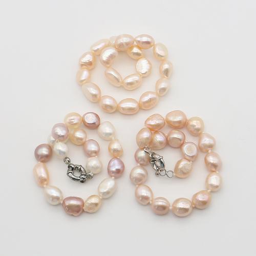 Bracelet en perles de culture d'eau douce, perle d'eau douce cultivée, Irrégulière, bijoux de mode, plus de couleurs à choisir, 8-9mm, Longueur 18 cm, Vendu par PC