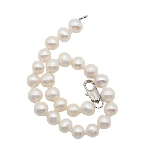 Bracelet en perles de culture d'eau douce, perle d'eau douce cultivée, avec Acier inoxydable 304, Rond, bijoux de mode, blanc, 7-8mm, Vendu par PC