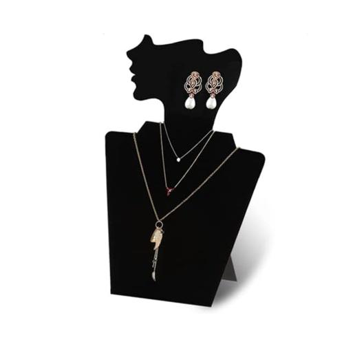 Multi Purpose Display Velvet with Paper fashion jewelry black Sold By PC