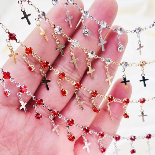 Mässing Dekorativa Chain, plated, DIY, fler färger för val, nickel, bly och kadmium gratis, 110x90x50mm, Säljs av m