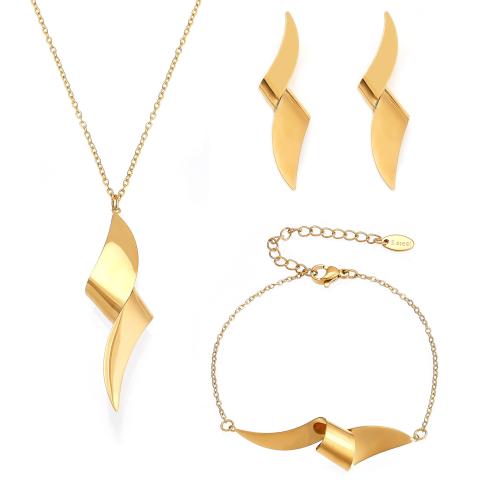 Stainless Steel smycken Ställer, 304 rostfritt stål, plated, mode smycken & olika stilar för val & för kvinna, fler färger för val, Säljs av PC