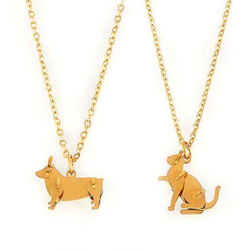 Nerezová ocel šperky náhrdelník, 304 Stainless Steel, 18K pozlacené, módní šperky & různé styly pro výběr & pro ženy, Prodáno By PC