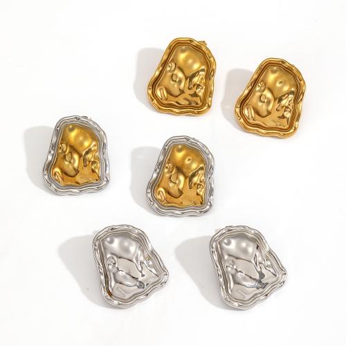 Nerezová ocel náušnice, 304 Stainless Steel, módní šperky, více barev na výběr, Prodáno By Pair