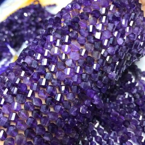 Přírodní Ametyst korálky, DIY & tváří & kroutit, 5.50x6mm, Prodáno za Cca 35-40 cm Strand