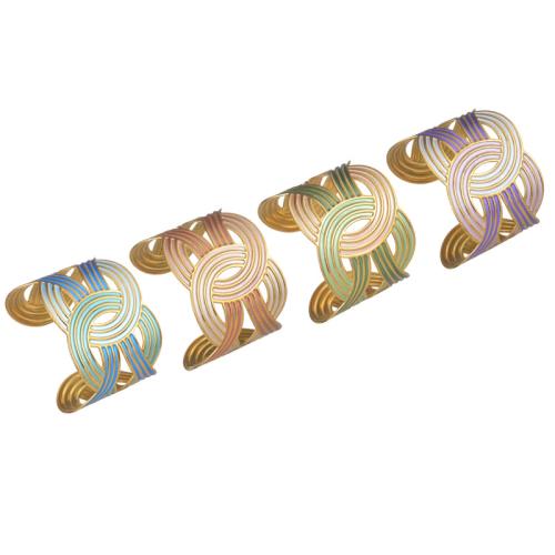 304 Stainless Steel Ranneke rannerengas, kullan väri kullattu, naiselle & emali & ontto, enemmän värejä valinta, Myymät PC