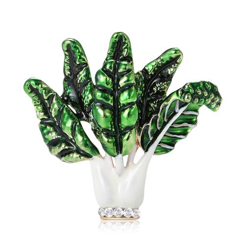 smalt Brož, Zinek, Zelí, á, módní šperky & s drahokamu, smíšené barvy, Prodáno By PC