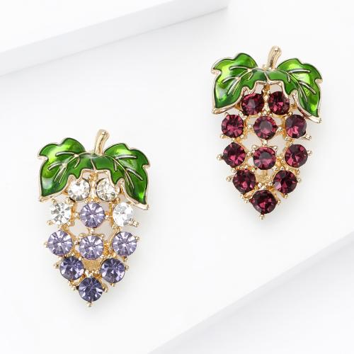 Drahokamu Brož, Zinek, Zrnko vína, á, módní šperky & s drahokamu, více barev na výběr, Prodáno By PC