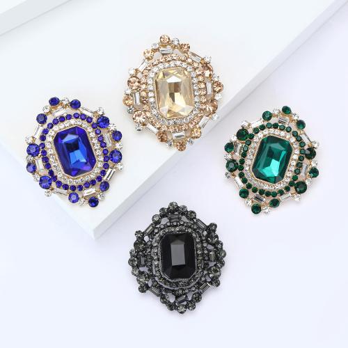 Crystal Brož, Krystal, s Zinek, Nést, á, módní šperky & s drahokamu, více barev na výběr, Prodáno By PC