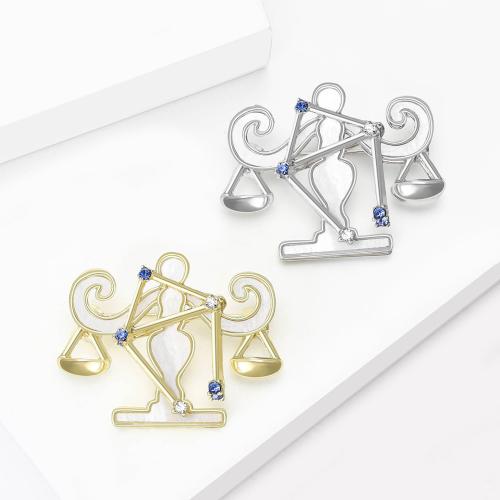 Drahokamu Brož, Zinek, Váhy, á, módní šperky & s drahokamu, více barev na výběr, Prodáno By PC