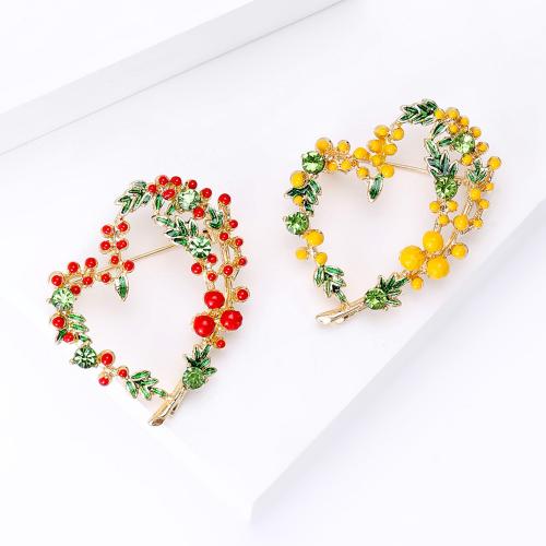 zománc Bross, Cink ötvözet, Szív, galvanizált, divat ékszerek, több színt a választás, Által értékesített PC