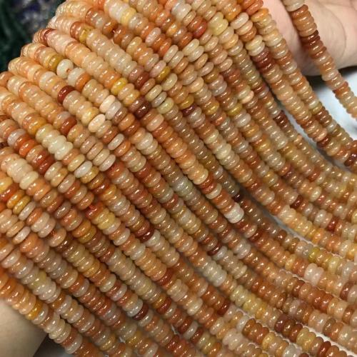 Aven Pärlor, Röd Aventurine, Abacus, naturliga & DIY & slät, 2x6mm, Såld Per Ca 35-40 cm Strand