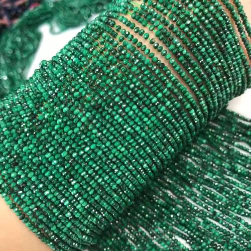 Malachite Pärlor, Malakit, Abacus, naturliga & DIY & fasetterad, 1.50x2mm, Såld Per Ca 35-40 cm Strand