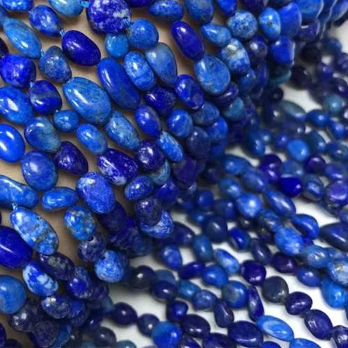 Lapis Lazuli Pärlor, Nuggets, naturliga & DIY, 6x8mm, Såld Per Ca 35-40 cm Strand