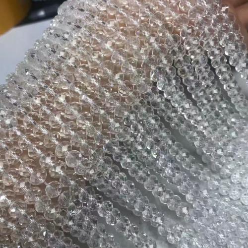 Natuurlijke bergkristal kralen, Abacus, DIY & verschillende grootte voor keus & gefacetteerde, Per verkocht Ca 35-40 cm Strand