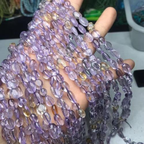 Šperky korálky přírodní křemenné, Ametrine, Nuggets, DIY, 8mm, Prodáno za Cca 35-40 cm Strand