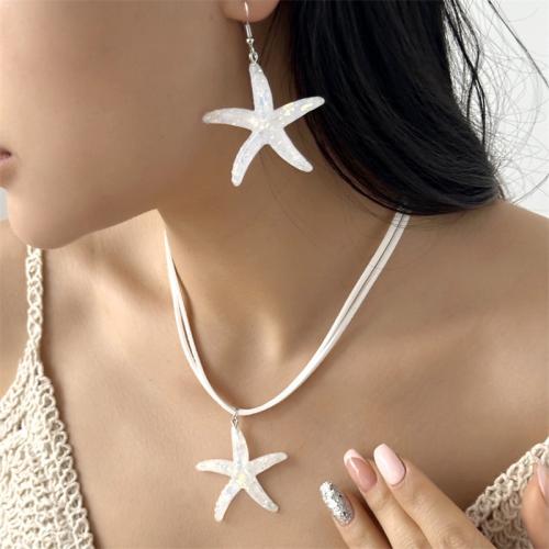 Harts smycken uppsättningar, örhänge & halsband, Vax, med Harts, guldfärg pläterade, mode smycken, fler färger för val, Säljs av Ställ