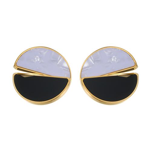 Brincos de garanhão de aço inoxidável, Aço inoxidável 304, with acrilico, banhado, joias de moda & para mulher, Mais cores pare escolha, vendido por par