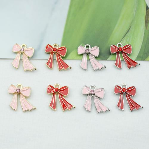 Zinc Alloy Bowknot pendentifs, alliage de zinc, Noeud papillon, Placage, DIY & émail, plus de couleurs à choisir, 100PC/sac, Vendu par sac