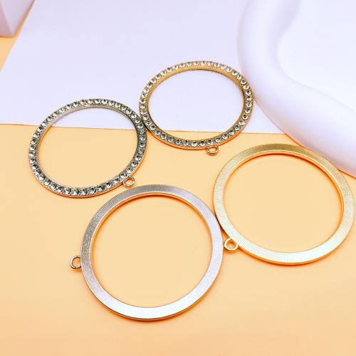 Zink Alloy Hänge, Donut, plated, DIY & med strass, fler färger för val, 100PC/Bag, Säljs av Bag