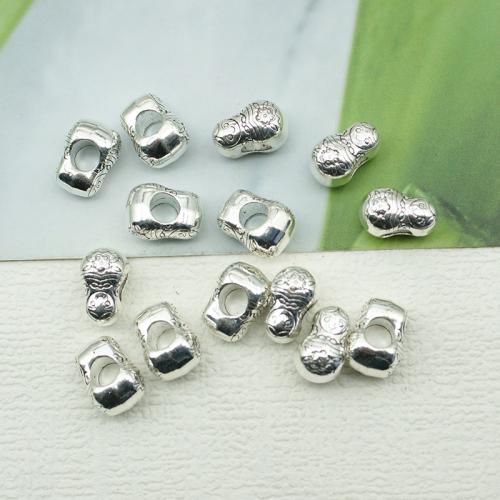 Zink Alloy Bead, silver pläterad, DIY, silver, 100PC/Bag, Säljs av Bag