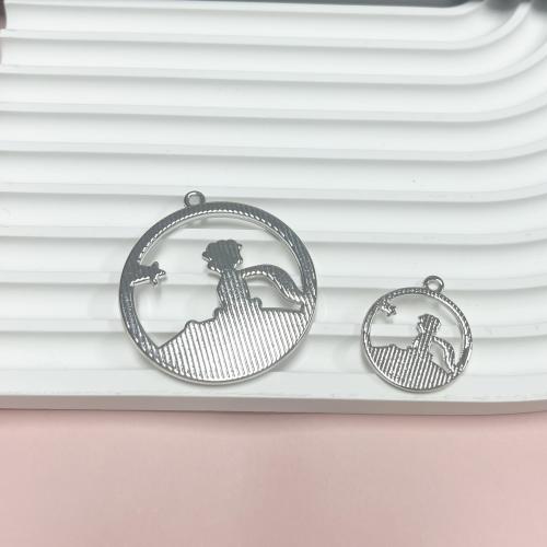 Character Shaped Zinc Alloy Pendants, liga de zinco, Roda, cromado de cor dourada, DIY, prateado, 100PCs/Bag, vendido por Bag