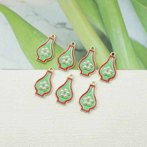 Přívěšek zinek slitiny, s Plastové Pearl, á, DIY & smalt, smíšené barvy, nikl, olovo a kadmium zdarma, 100PC/Bag, Prodáno By Bag