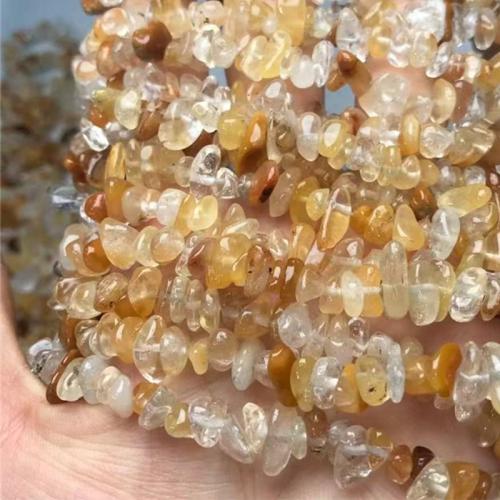 Φυσικό χαλαζία κοσμήματα χάντρες, Nuggets, φυσικό & DIY, κίτρινος, beads size 5-10mm, Sold Per Περίπου 35-40 cm Strand