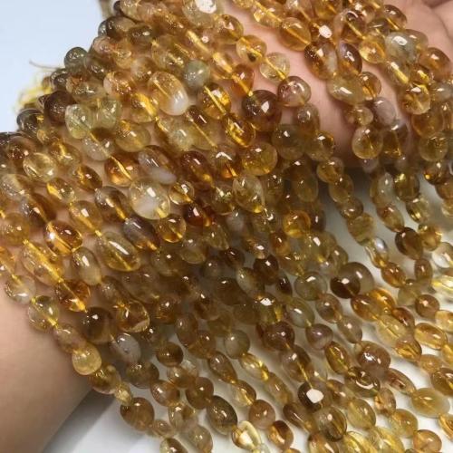 Naturalnych Koraliki cytryn, Koraliki kwarc żółty, Bryłki, DIY, beads size 8-10mm, sprzedawane na około 35-40 cm Strand