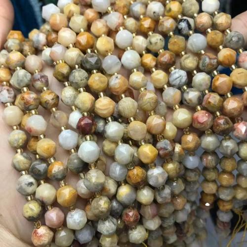 Coirníní Nádúrtha Crazy Agate, snasta, DIY & ilghnéitheach, 8mm, Díolta Per Thart 35-40 cm Snáithe