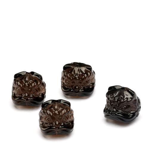 Gemstone Jewelry Karoliukai, Ledo obsidianas, Liūtas, gamtos & Pasidaryk pats, 14mm, Pardavė PC