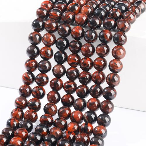 Gemstone Smycken Pärlor, Rött Obsidian, Rund, polerad, naturliga & DIY, 8mm, Såld Per Ca 35-38 cm Strand