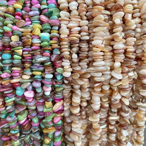 Contas de conchas coloridas naturais, concha, Irregular, polido, DIY, Mais cores pare escolha, Aprox 114PCs/Strand, vendido para Aprox 80 cm Strand