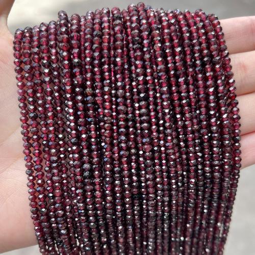 Naturlig granat pärlor, Garnet, polerad, Naturligt & DIY & fasetterad, 2x3mm, Ca 174PC/Strand, Säljs av Strand