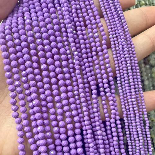 Gemstone Smycken Pärlor, Naturlig Lepidolit, DIY, purpur, Såld Per 38 cm Strand