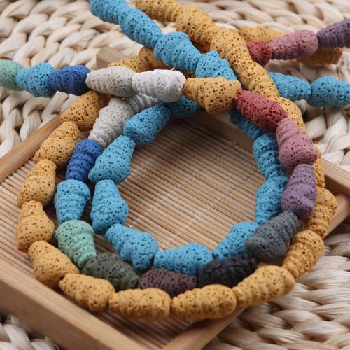 Natürliche Lava Perlen, DIY, keine, 13x18mm, verkauft per 36 cm Strang